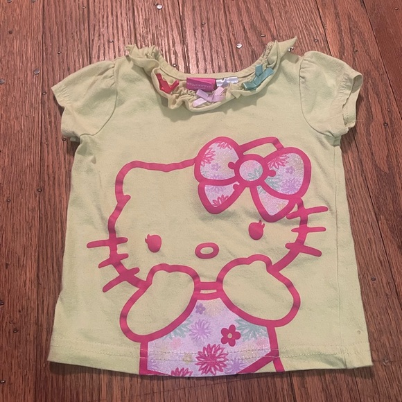 Hello Kitty Other - Hello Kitty Girls Yellow/Green Shirt 24 Months